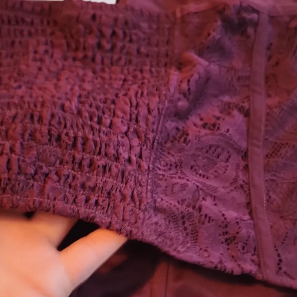 Torrid Burgundy Lace Corset Top - Picture 5 of 6